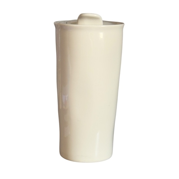 Rae Dunn White Ceramic Boss Coffee Tea Travel Tumbler Mug - Picture 4 of 13